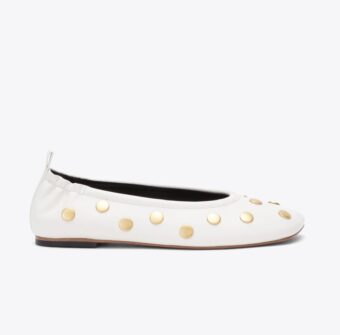 ID Stretch Back Ballerina Flat with Studs